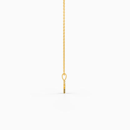 Golden Moonlight Star Pendant with Link Chain