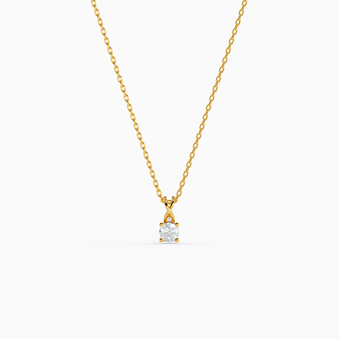 Golden Velvet Radiance Pendant with Link Chain