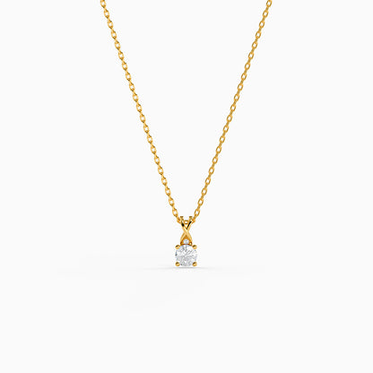 Golden Velvet Radiance Pendant with Link Chain