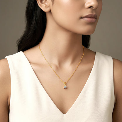 Golden Velvet Radiance Pendant with Link Chain