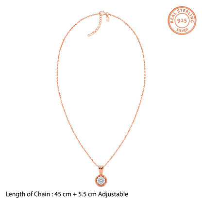Rose Gold Aurelia Flower Pendant with Link Chain