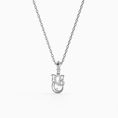 Silver Ganapati Ji Pendant with Link Chain