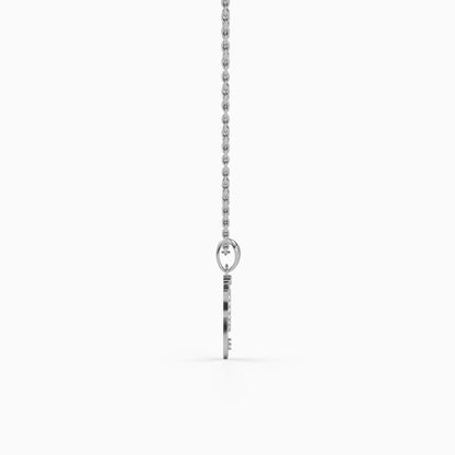 Silver Ganapati Ji Pendant with Link Chain
