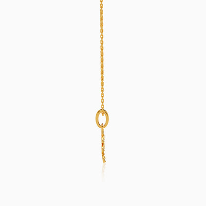 Golden Erynelle Pendant With Link Chain