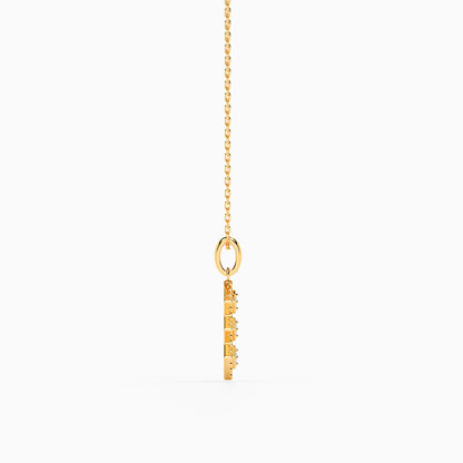 Golden Eryndor Pendant With Link Chain