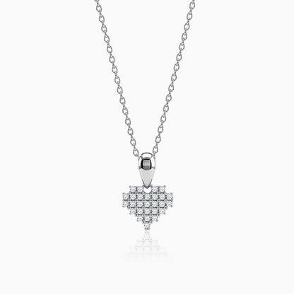 Silver Soft Love Pendant with Link Chain