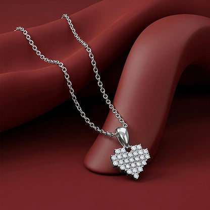 Silver Soft Love Pendant with Link Chain