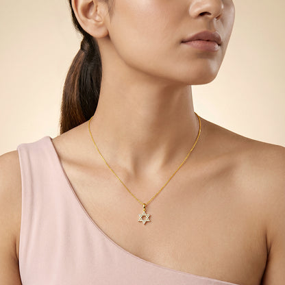 Golden Your Star Pendant With Link Chain