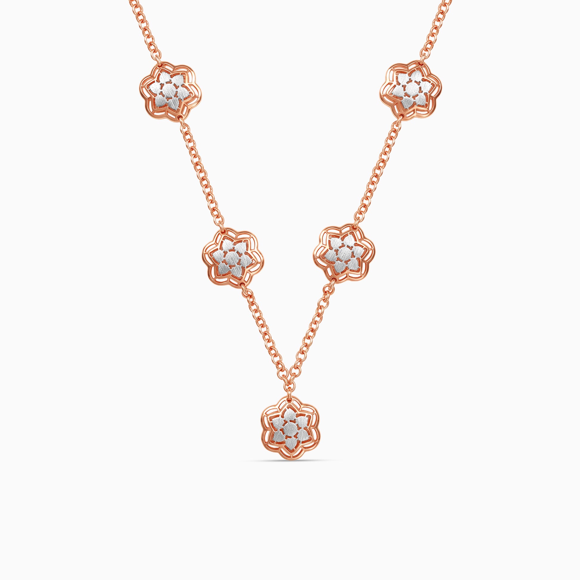 Dual Tone Liantha Silver Necklace