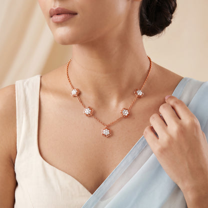 Dual Tone Liantha Silver Necklace