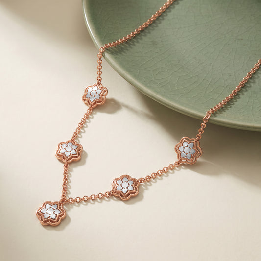 Dual Tone Liantha Silver Necklace