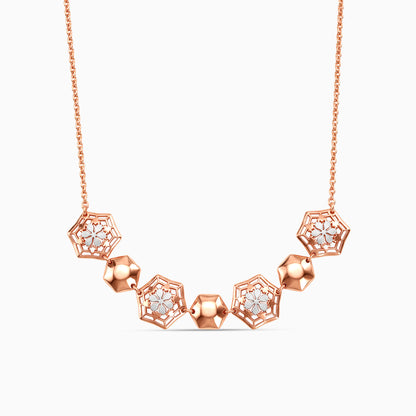 Dual Tone Dione Silver Necklace
