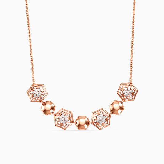 Dual Tone Dione Silver Necklace