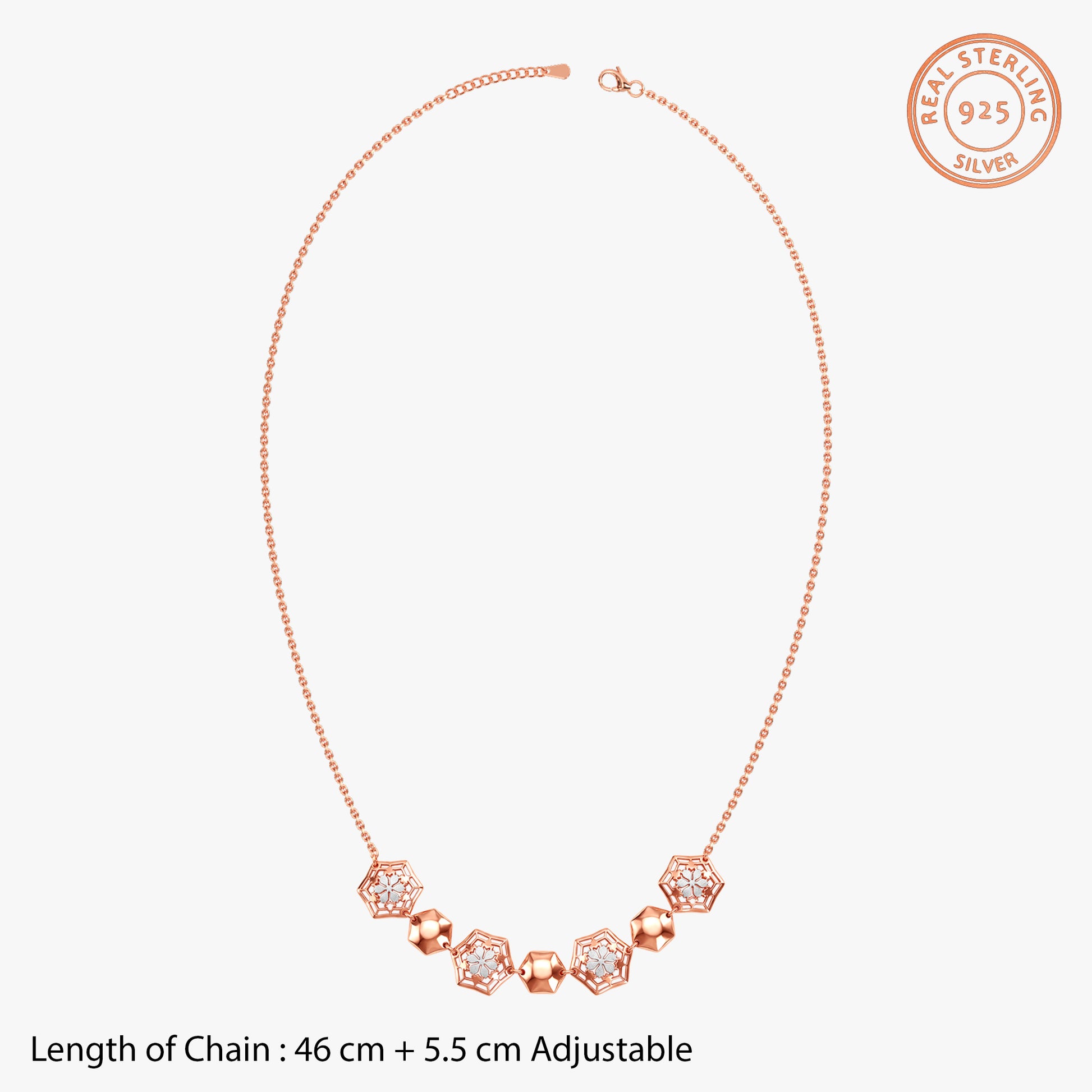 Dual Tone Dione Silver Necklace