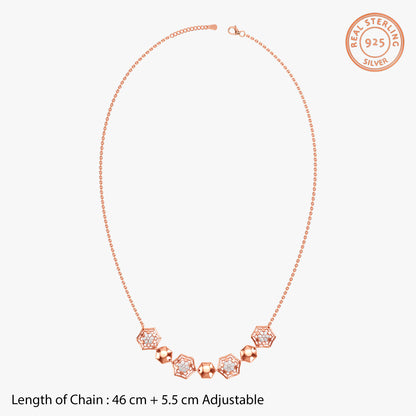 Dual Tone Dione Silver Necklace