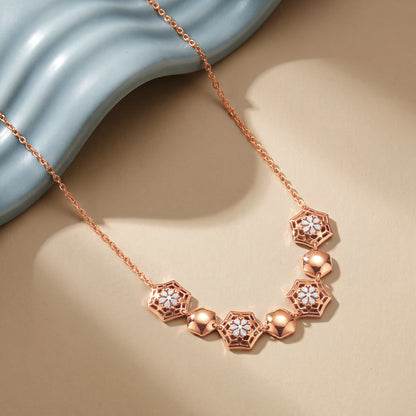 Dual Tone Dione Silver Necklace