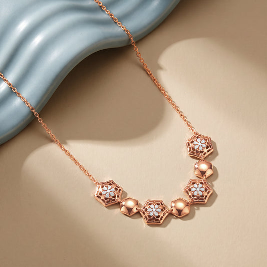 Dual Tone Dione Silver Necklace