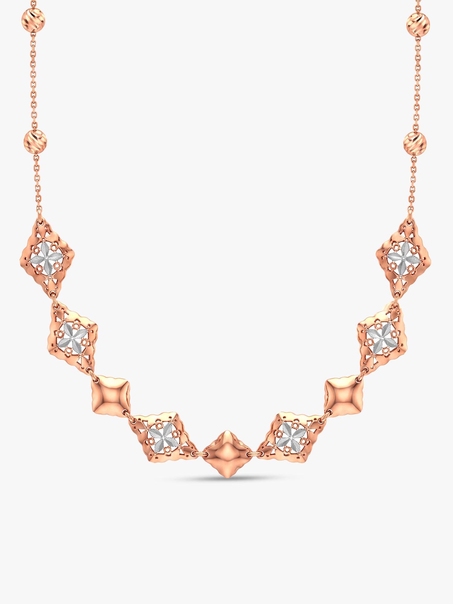 Dual Tone Clarine Silver Necklace