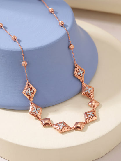 Dual Tone Clarine Silver Necklace