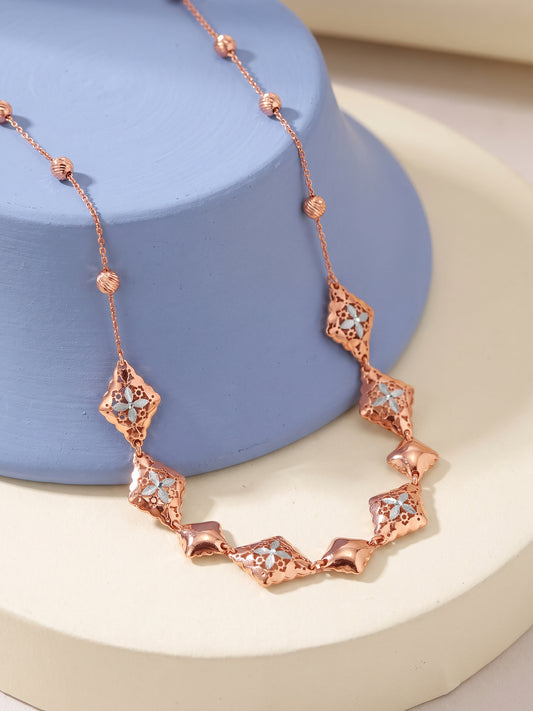 Dual Tone Clarine Silver Necklace