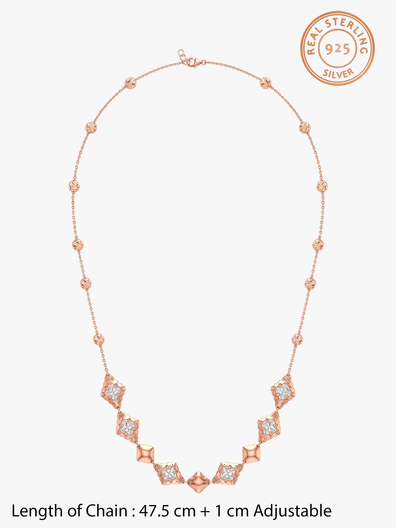 Dual Tone Clarine Silver Necklace