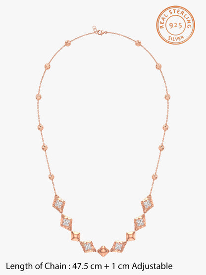 Dual Tone Clarine Silver Necklace