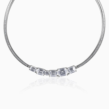 Silver Glam Choker Necklace