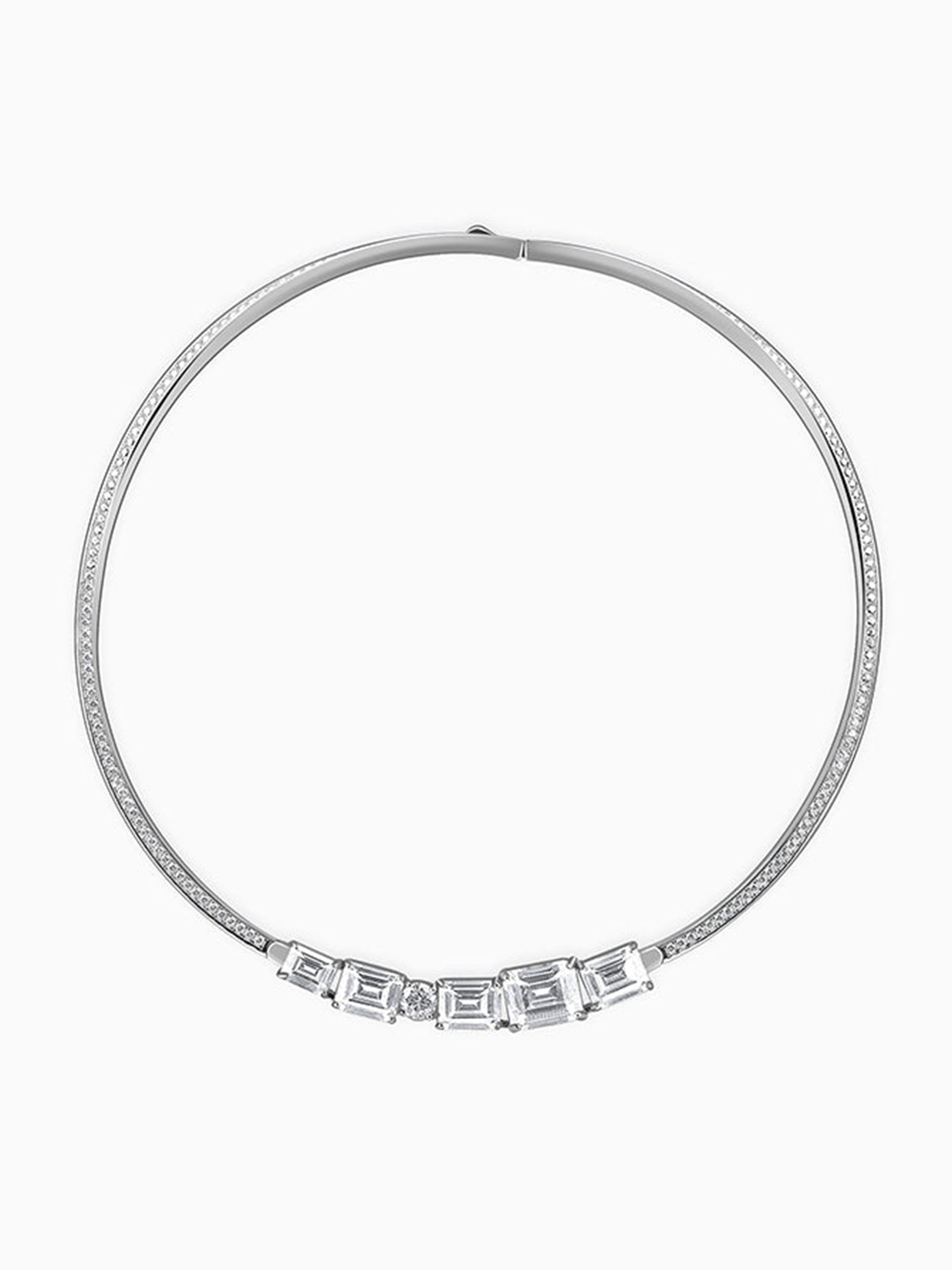 Silver Glam Choker Necklace