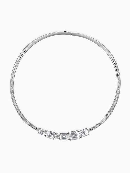 Silver Glam Choker Necklace