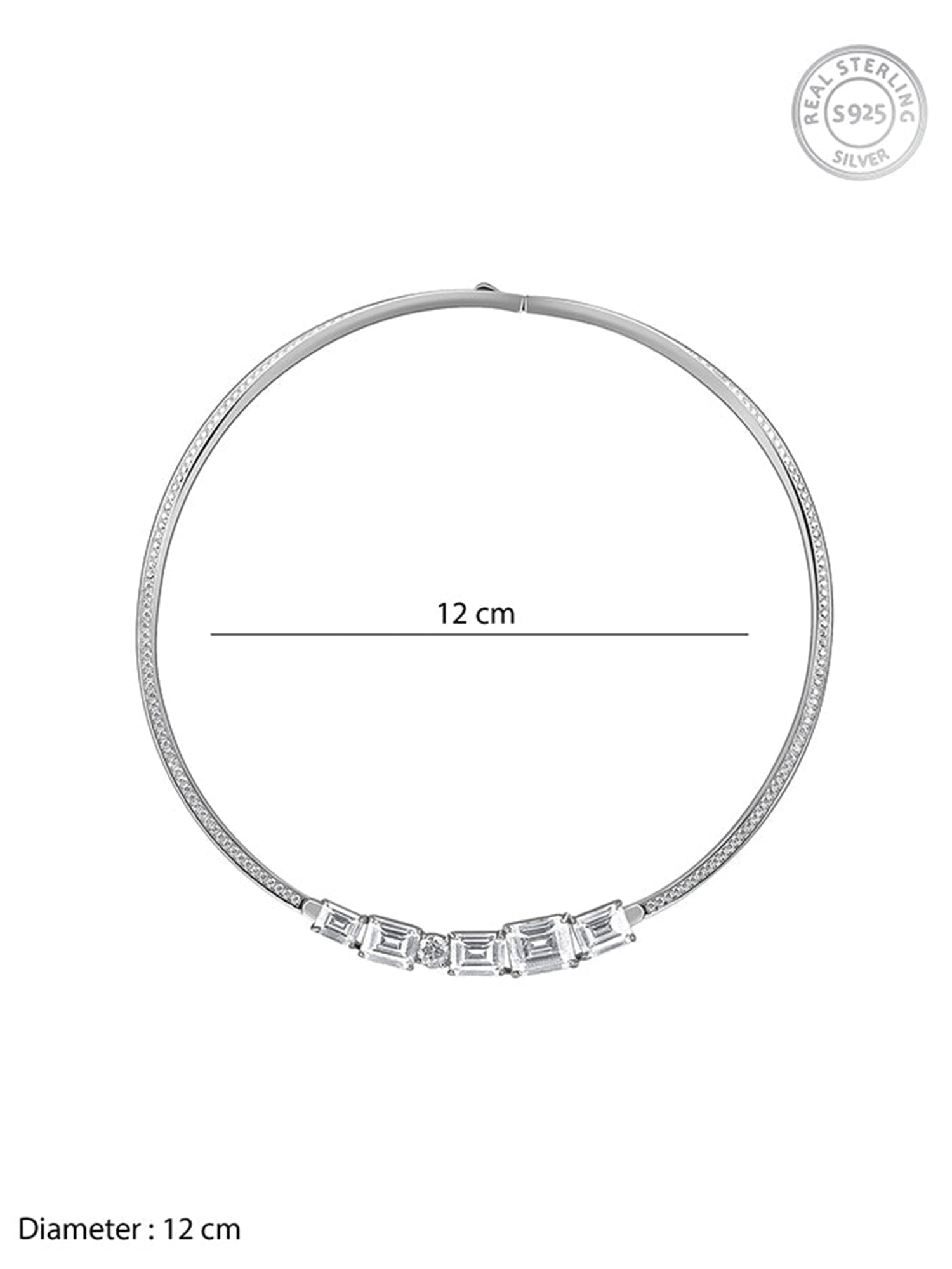 Silver Glam Choker Necklace