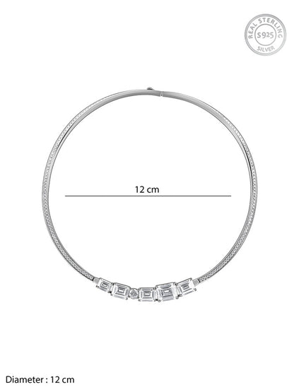 Silver Glam Choker Necklace