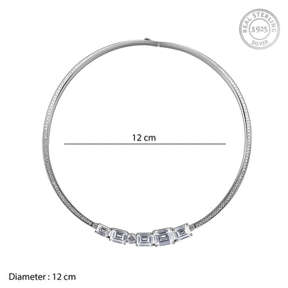 Silver Glam Choker Necklace