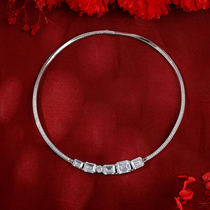 Silver Glam Choker Necklace