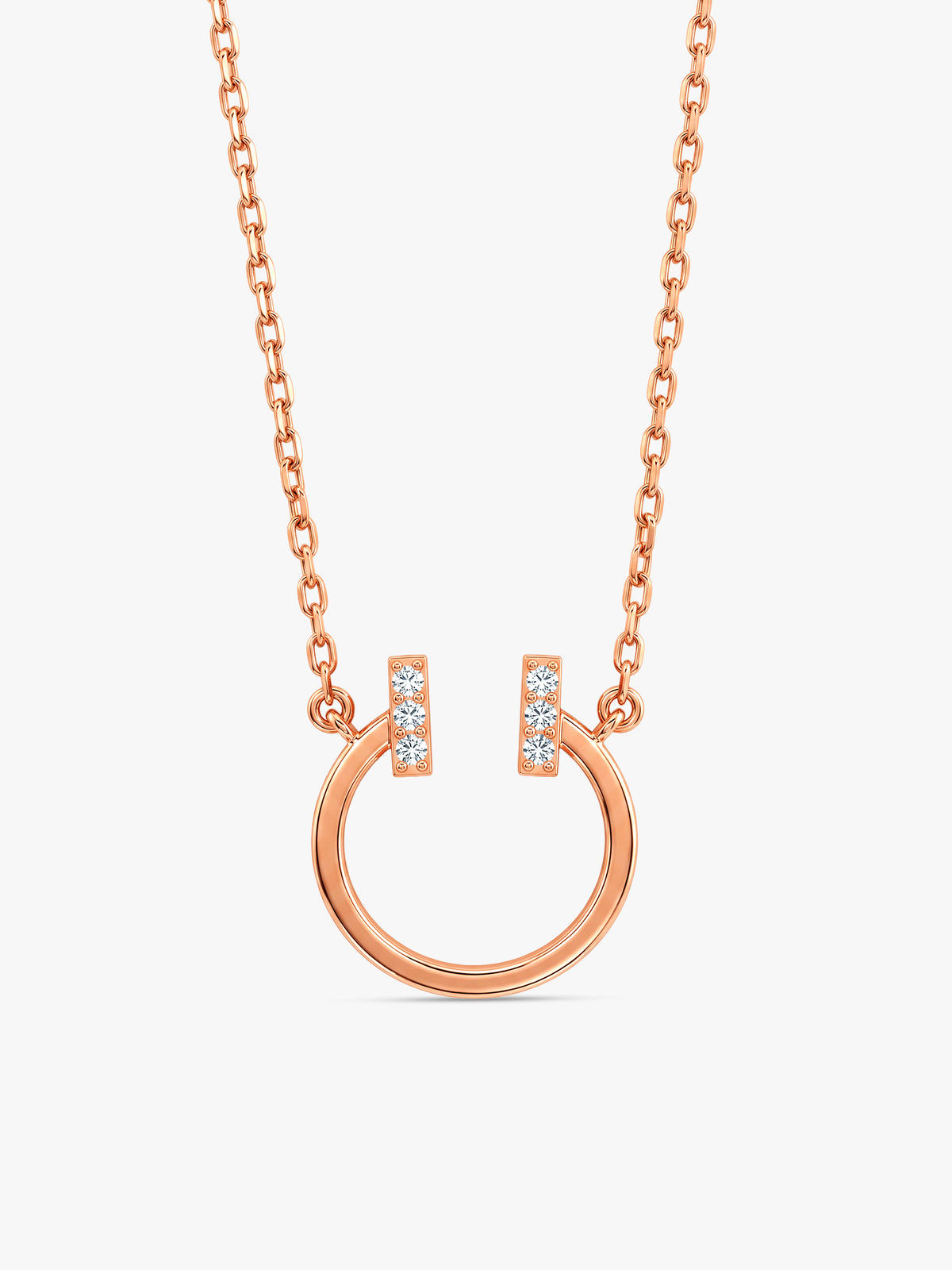 Rose Gold Valencia Horseshoe Necklace