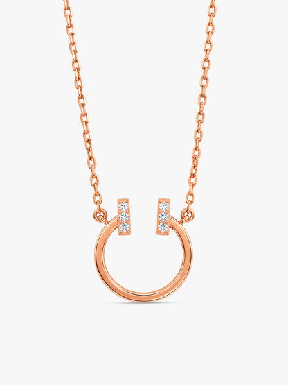 Rose Gold Valencia Horseshoe Necklace