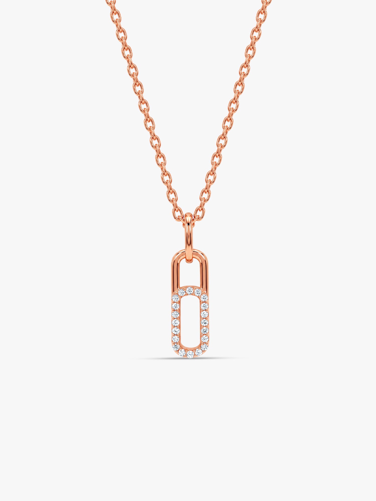 Rose Gold Almudena Pendant With Link Chain