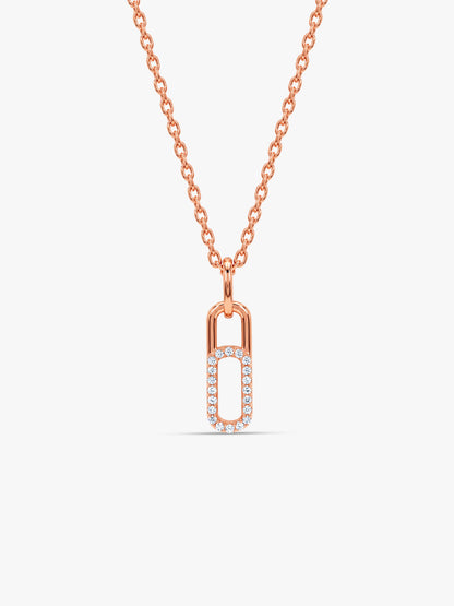 Rose Gold Almudena Pendant With Link Chain