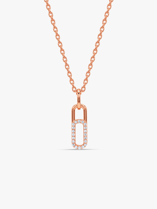 Rose Gold Almudena Pendant With Link Chain