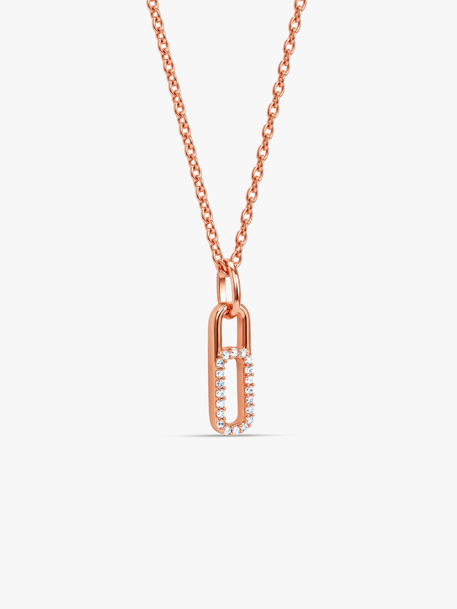Rose Gold Almudena Pendant With Link Chain