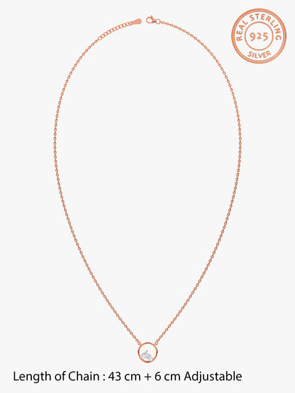 Rose Gold Valeria Circle Necklace