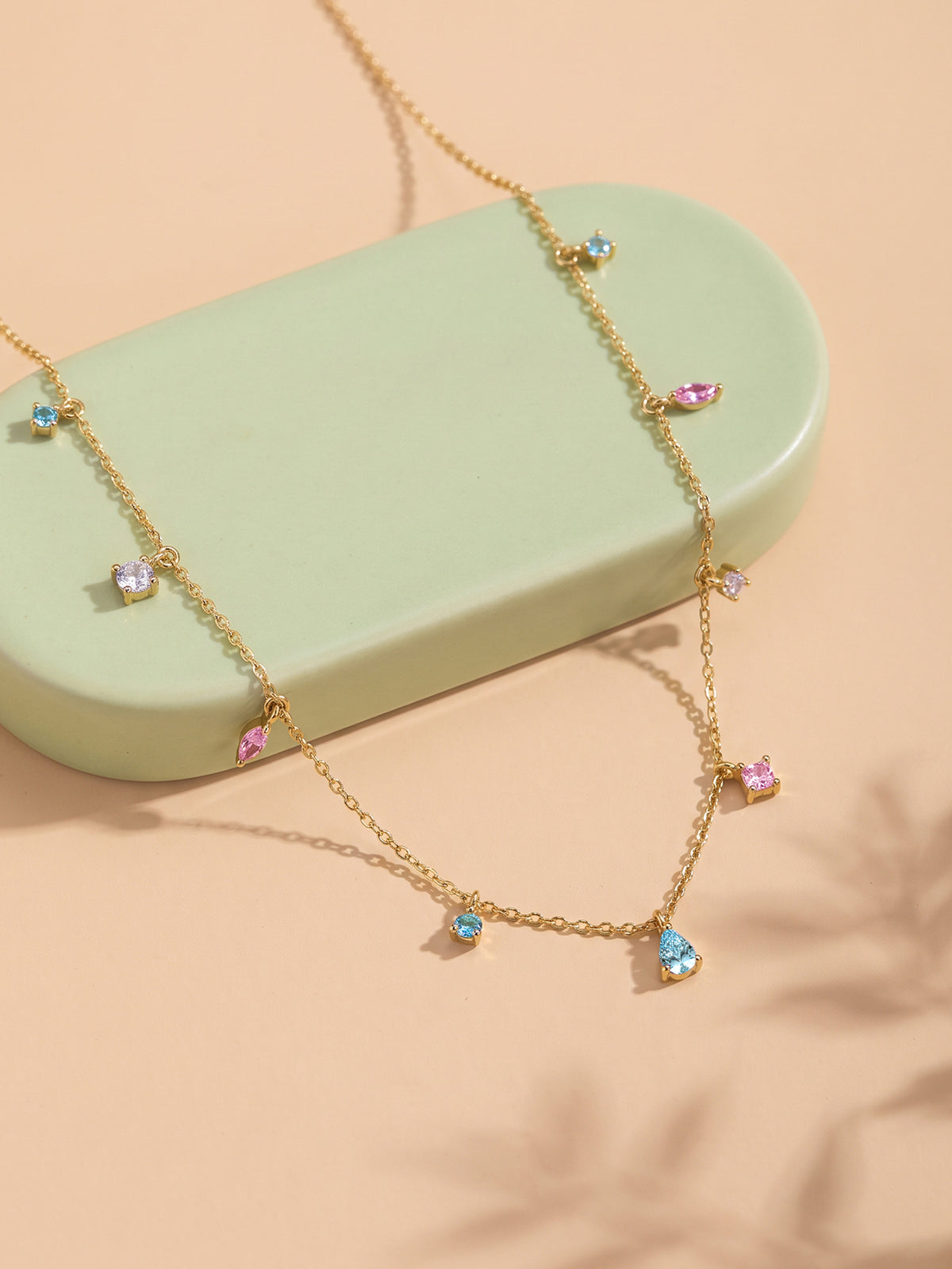 Golden Prism Drift Necklace