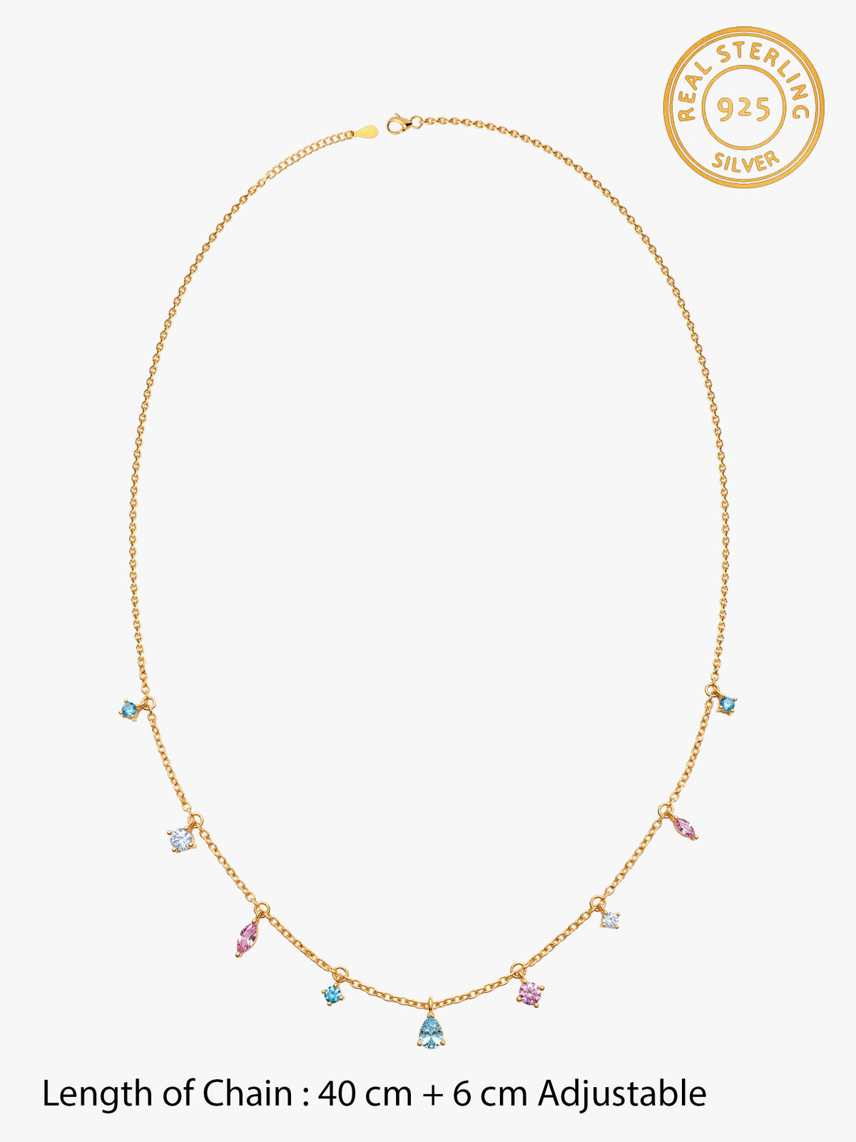 Golden Prism Drift Necklace