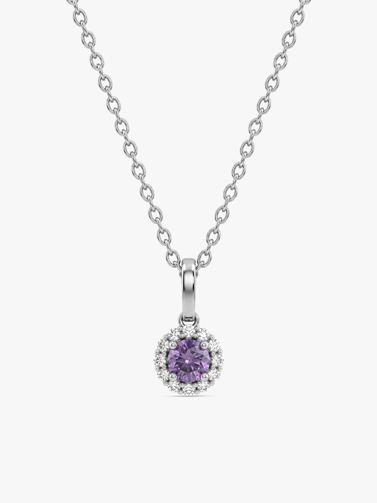 Silver Mireille Pendant With Link Chain