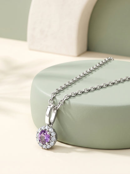 Silver Mireille Pendant With Link Chain