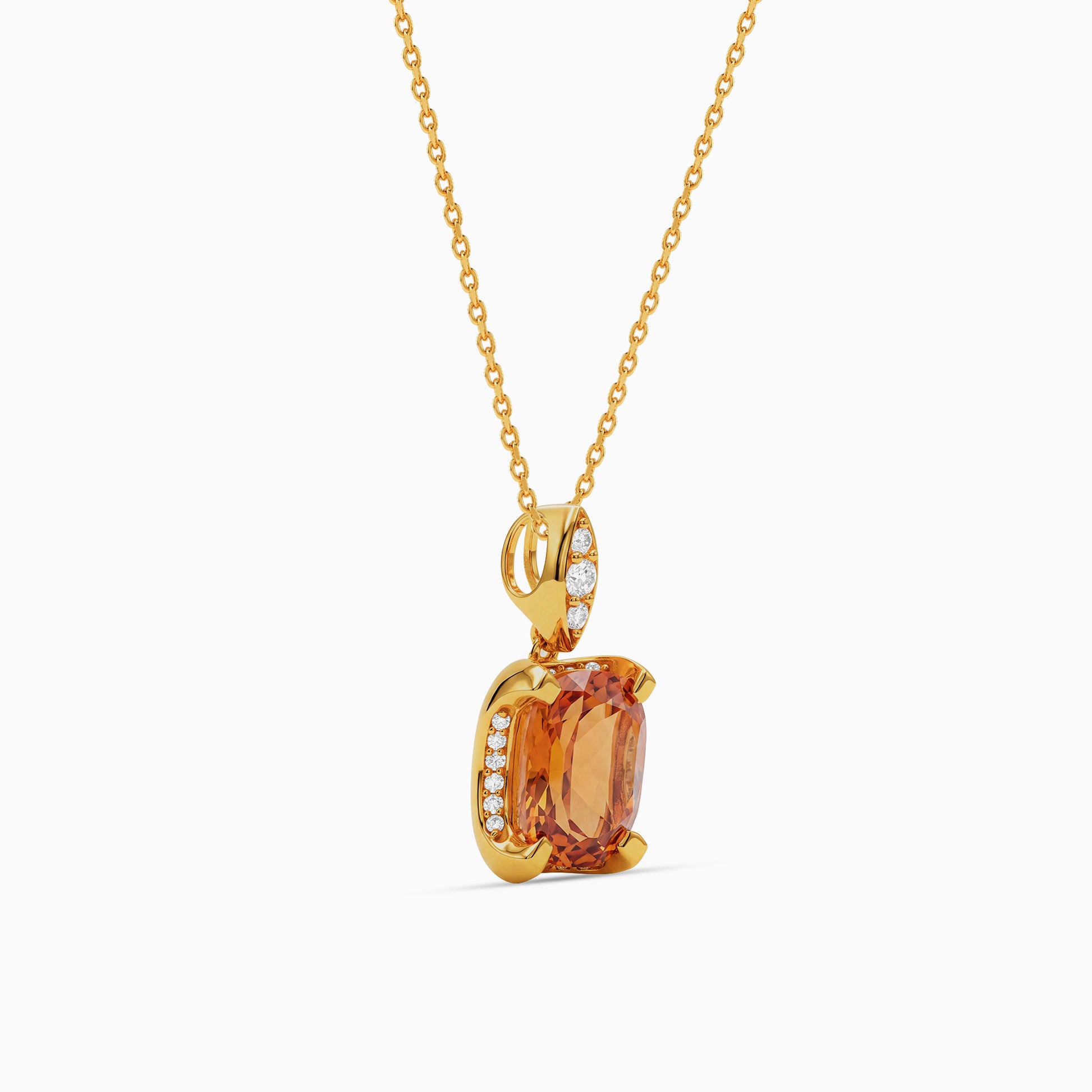 Golden Chrysos Pendant With Link Chain
