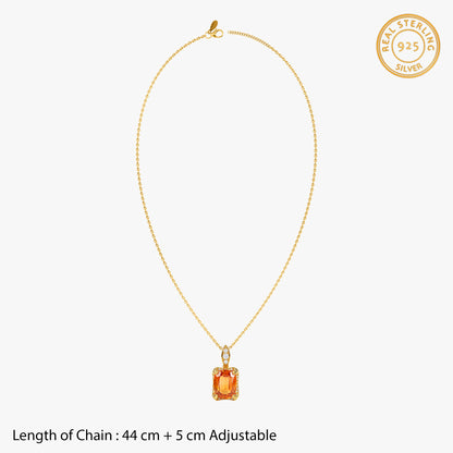 Golden Chrysos Pendant With Link Chain