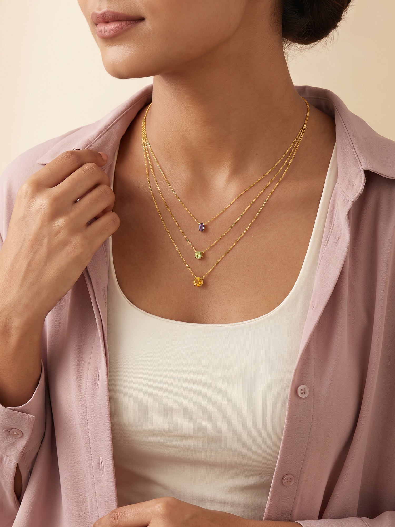 Golden Thyra Layered Necklace