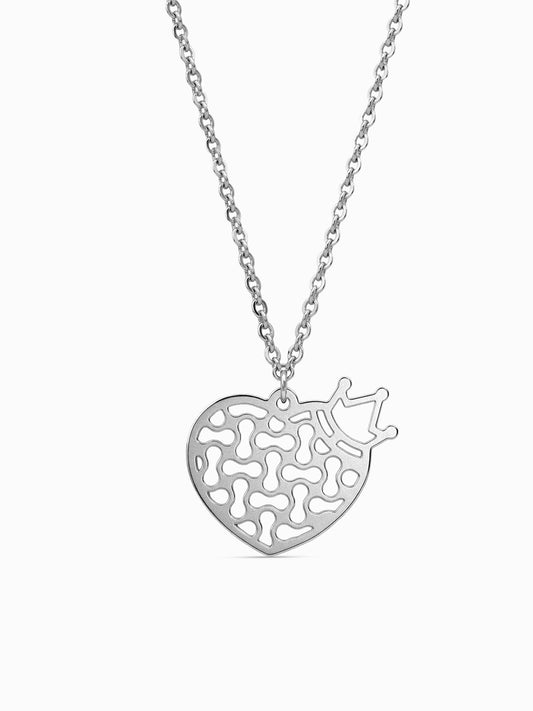 Silver Luciana Pendant With Link Chain