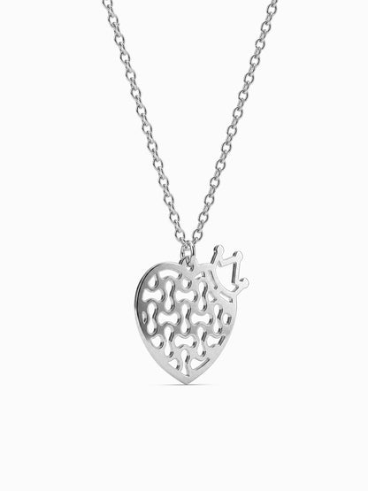 Silver Luciana Pendant With Link Chain