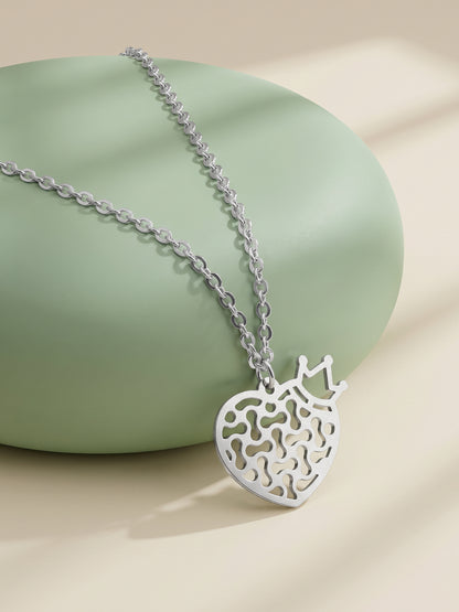 Silver Luciana Pendant With Link Chain